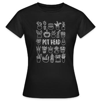 Plantes plantes - T-shirt Femme - noir - Devant - AI Model Female 172 dark (172cm)