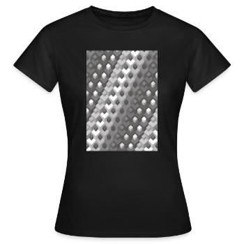Graustufen Farbverlauf Linkswendung - Frauen T-Shirt - Schwarz - Vorne - AI Model Female 172 dark (172cm)