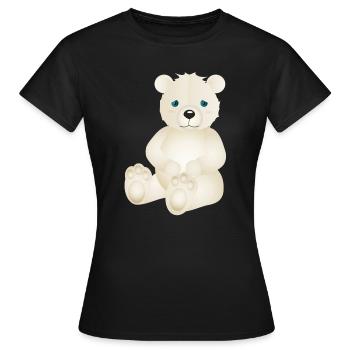 zauberhafter Eisbär als tierischer Begleiter - Frauen T-Shirt - Schwarz - Vorne - AI Model Female 172 dark (172cm)