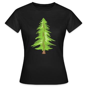 Arbre de Noël Arbres forestiers de Noël - T-shirt Femme - noir - Devant - AI Model Female 172 dark (172cm)