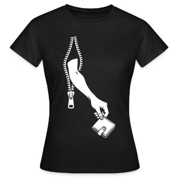 pickpocket - T-shirt Femme - noir - Devant - AI Model Female 172 dark (172cm)