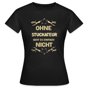 Plasterer - Women's T-Shirt - black - Front - AI Model Female 172 dark (172cm)