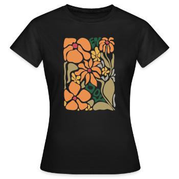 Fleurs d’oranger - Bon appétit - T-shirt Femme - noir - Devant - AI Model Female 172 dark (172cm)