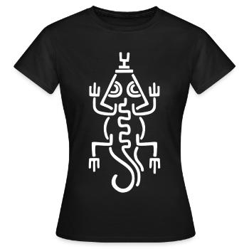 Tribal White Lizard - Women's T-Shirt - black - Front - AI Model Female 172 dark (172cm)