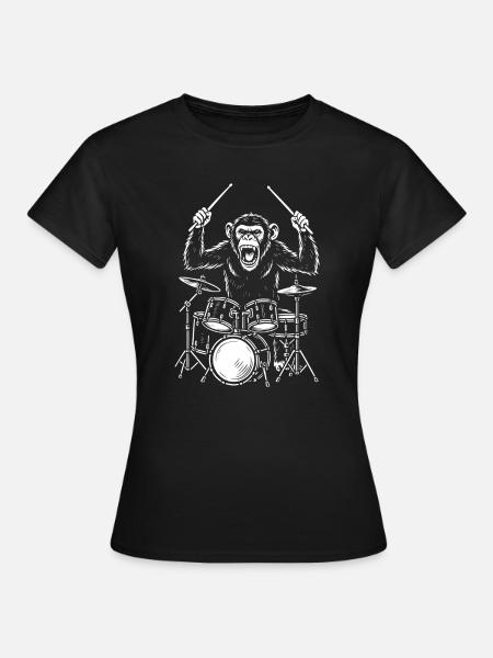 Tambour Chimp Band - T-shirt Femme - noir