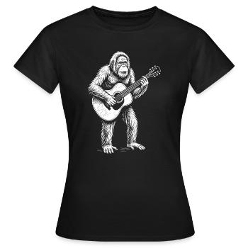 Sérénade de guitare Orang-outan - T-shirt Femme - noir - Devant - AI Model Female 172 dark (172cm)