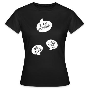 Schwangerschaft verkünden Zwillinge Mama Mutter - Frauen T-Shirt - Schwarz - Vorne - AI Model Female 172 dark (172cm)