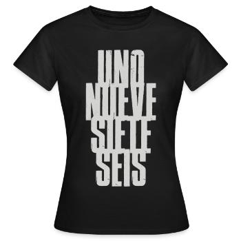 Uno Nueve Siete Seis 1976 - Frauen T-Shirt - Schwarz - Vorne - AI Model Female 172 dark (172cm)