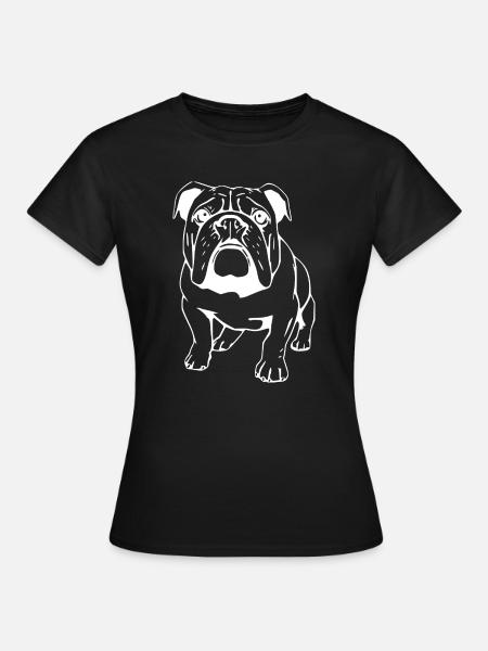 Bulldogge - Frauen T-Shirt - Schwarz