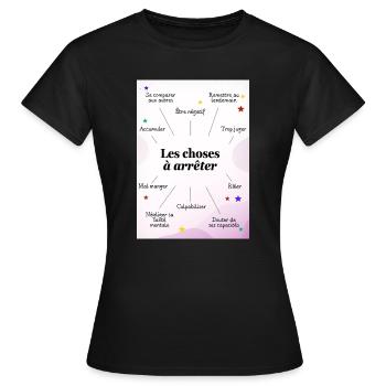 QUOTE. HUMOR. RESOLUTION. CHRISTMAS. YEAR - Women's T-Shirt - black - Front - AI Model Female 172 dark (172cm)