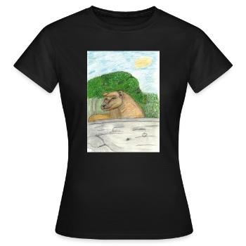 Loewin - Frauen T-Shirt - Schwarz - Vorne - AI Model Female 172 dark (172cm)