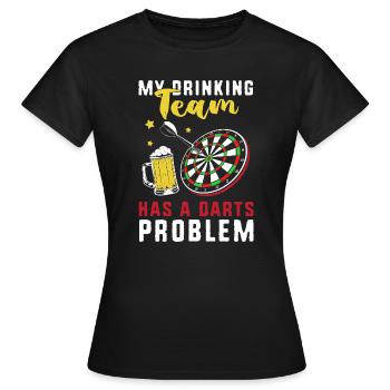 Dartpfeil de fléchettes - T-shirt Femme - noir - Devant - AI Model Female 172 dark (172cm)