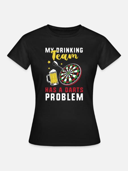 Dart Dartboard Dartpfeil - Frauen T-Shirt - Schwarz