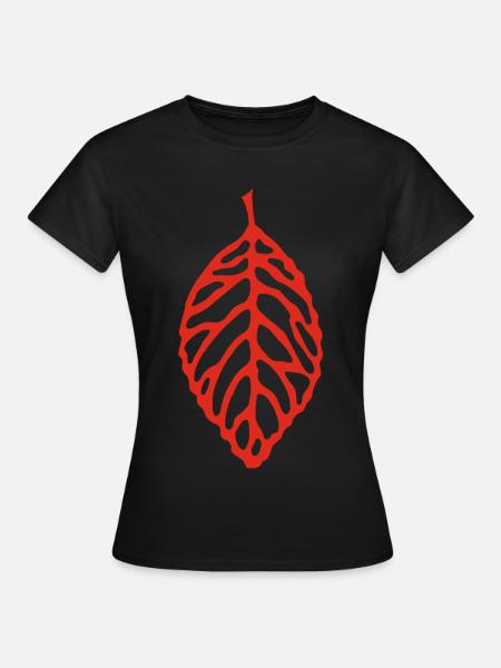 Rotwaldblatt - Frauen T-Shirt - Schwarz