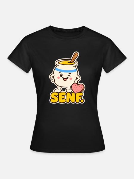 Senf Kostüm Paar - Frauen T-Shirt - Schwarz