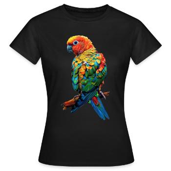 Sittiche - Frauen T-Shirt - Schwarz - Vorne - AI Model Female 172 dark (172cm)