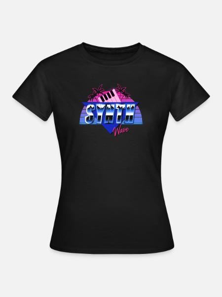 Synthwave - T-shirt Femme - noir