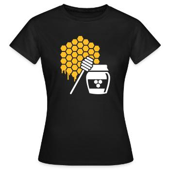 Honig - Frauen T-Shirt - Schwarz - Vorne - AI Model Female 172 dark (172cm)