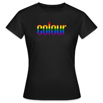 colour Rainbow - Rainbow colours - Women's T-Shirt - black - Front - AI Model Female 172 dark (172cm)