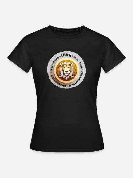 Sternzeichen Löwe - Frauen T-Shirt - Schwarz