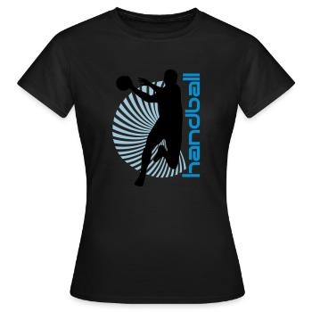 Spiral Handballer - T-shirt Femme - noir - Devant - AI Model Female 172 dark (172cm)