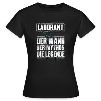 LABORANT - Mythos - Frauen T-Shirt - Schwarz - Vorne - AI Model Female 172 dark (172cm)