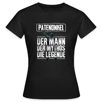 PATENONKEL - Mythos - Frauen T-Shirt - Schwarz - Vorne - AI Model Female 172 dark (172cm)