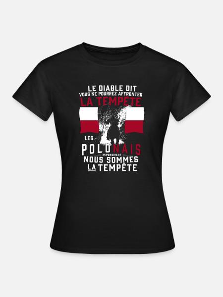 Tempête Polonais - T-shirt Femme - noir