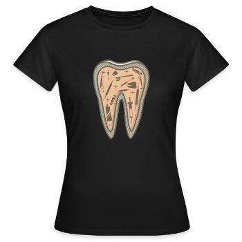 The huge tooth! - Gift - Women's T-Shirt - black - Front - AI Model Female 172 dark (172cm)