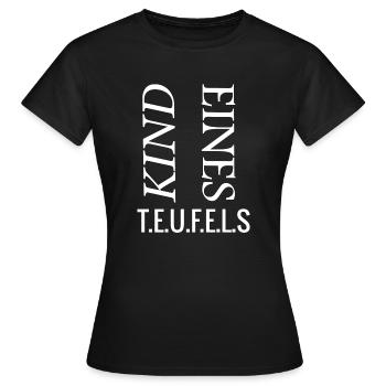 Child of a Devil - Women's T-Shirt - black - Front - AI Model Female 172 dark (172cm)