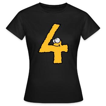 Fun 4 four comic book monsters - Women's T-Shirt - black - Front - AI Model Female 172 dark (172cm)
