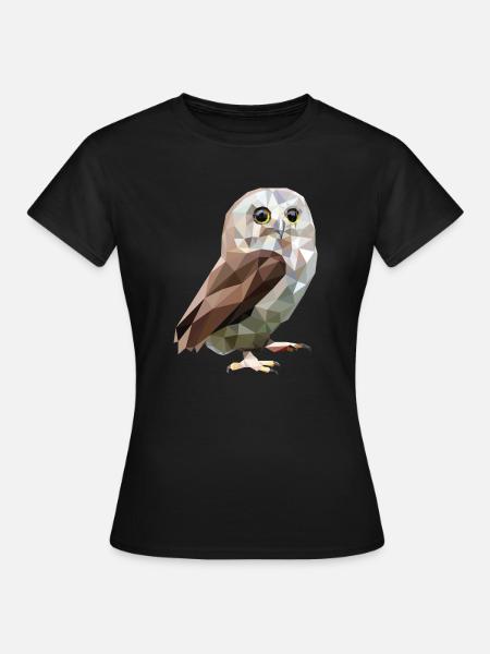 Eule - Frauen T-Shirt - Schwarz