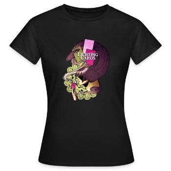 Fighting cards - Invocateur - T-shirt Femme - noir - Devant - AI Model Female 172 dark (172cm)
