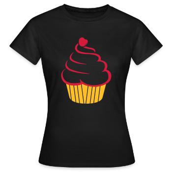 cupcake - Frauen T-Shirt - Schwarz - Vorne - AI Model Female 172 dark (172cm)