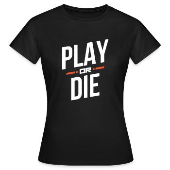Jouer ou mourir - T-shirt Femme - noir - Devant - AI Model Female 172 dark (172cm)