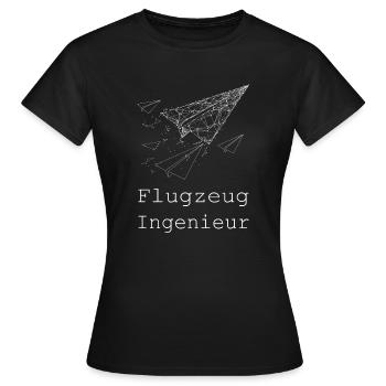 Flugzeug Ingenieur - Frauen T-Shirt - Schwarz - Vorne - AI Model Female 172 dark (172cm)