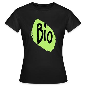 bio - durable et écologique - T-shirt Femme - noir - Devant - AI Model Female 172 dark (172cm)