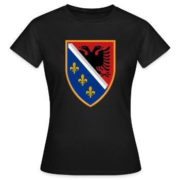 Bosna Albania - Frauen T-Shirt - Schwarz - Vorne - AI Model Female 172 dark (172cm)