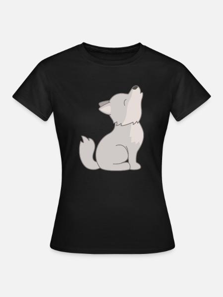 wolf - Vrouwen T-shirt - zwart