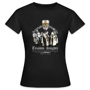 Teutonic knights - Holy Crusaders - T-shirt Femme - noir - Devant - AI Model Female 172 dark (172cm)