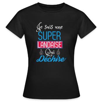 Je suis une Super LADAISE qui déchire - T-shirt Femme - noir - Devant - AI Model Female 172 dark (172cm)