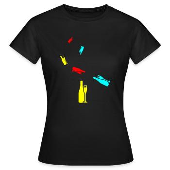 Symbole du vin rouge - T-shirt Femme - noir - Devant - AI Model Female 172 dark (172cm)
