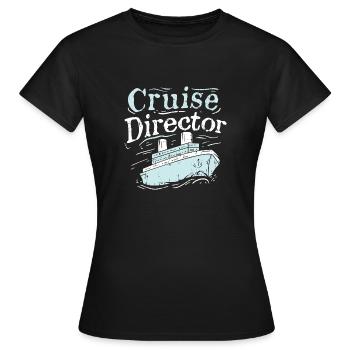 Directeur de croisière Croisières Croisières - T-shirt Femme - noir - Devant - AI Model Female 172 dark (172cm)