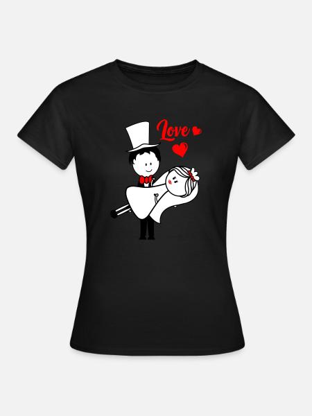 ehepaar married - Frauen T-Shirt - Schwarz