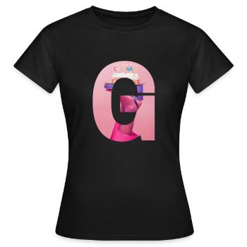 Félicitation - T-shirt Femme - noir - Devant - AI Model Female 172 dark (172cm)