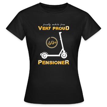 Pensioner pension mobile - Women's T-Shirt - black - Front - AI Model Female 172 dark (172cm)