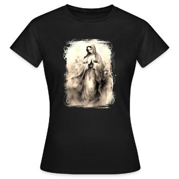Sainte Marie Marie Vierge Marianne Vierge Marie Sainte - T-shirt Femme - noir - Devant - AI Model Female 172 dark (172cm)