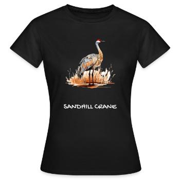 Grue du Canada - T-shirt Femme - noir - Devant - AI Model Female 172 dark (172cm)