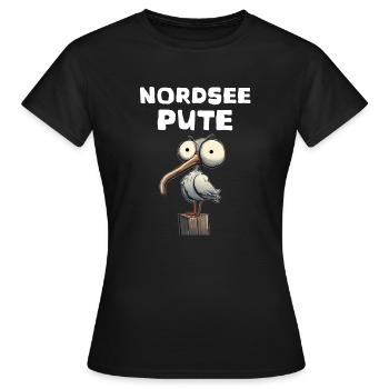 Nordsee Diva - Frauen T-Shirt - Schwarz - Vorne - AI Model Female 172 dark (172cm)