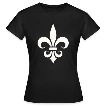 fleur de lys - Women's T-Shirt - black - Front - AI Model Female 172 dark (172cm)